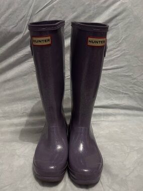 Hunter Women’s Shimmery Purple Tall Rain Boots